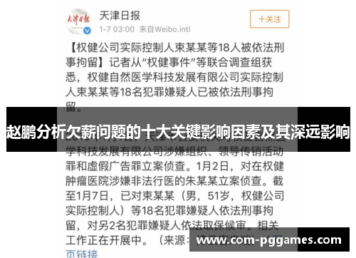 赵鹏分析欠薪问题的十大关键影响因素及其深远影响